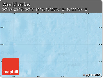 Physical Map of the Area around 30° 23' 20" S, 16° 13' 30" E