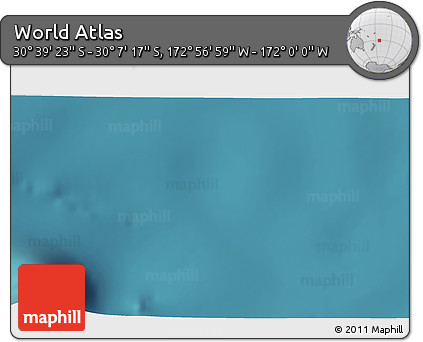 Satellite 3D Map of the Area around 30° 23' 20" S, 172° 28' 29" W