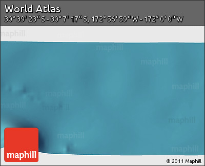 Satellite 3D Map of the Area around 30° 23' 20" S, 172° 28' 29" W