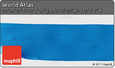 Physical Panoramic Map of the Area around 30° 23' 20" S, 172° 28' 29" W