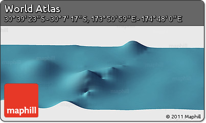 Satellite Panoramic Map of the Area around 30° 23' 20" S, 174° 19' 29" E