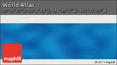 Shaded Relief Panoramic Map of the Area around 30° 23' 20" S, 174° 10' 30" W