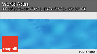 Physical Panoramic Map of the Area around 30° 23' 20" S, 175° 10' 30" E
