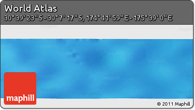 Physical Panoramic Map of the Area around 30° 23' 20" S, 175° 10' 30" E