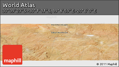 Satellite Panoramic Map of the Area around 30° 23' 20" S, 19° 37' 30" E