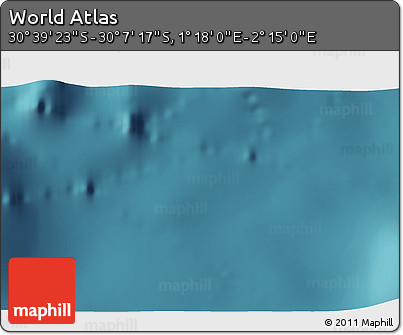Satellite 3D Map of the Area around 30° 23' 20" S, 1° 46' 29" E