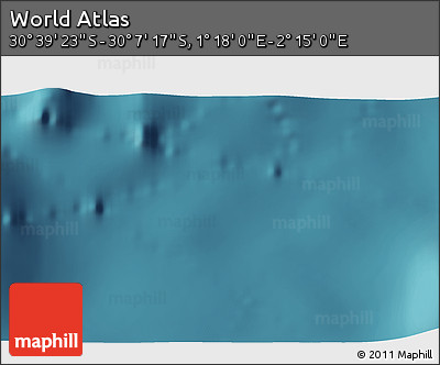 Satellite 3D Map of the Area around 30° 23' 20" S, 1° 46' 29" E