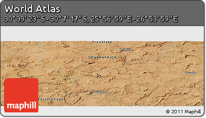 Satellite Panoramic Map of the Area around 30° 23' 20" S, 26° 25' 29" E