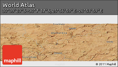 Satellite Panoramic Map of the Area around 30° 23' 20" S, 26° 25' 29" E