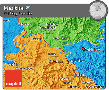 Political 3D Map of Masitise