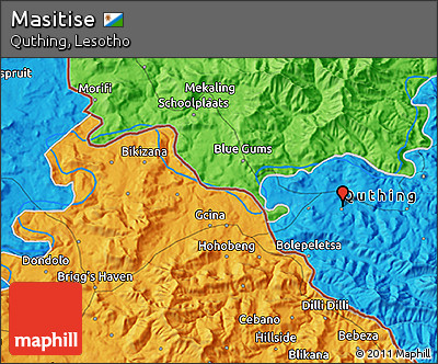 Political 3D Map of Masitise