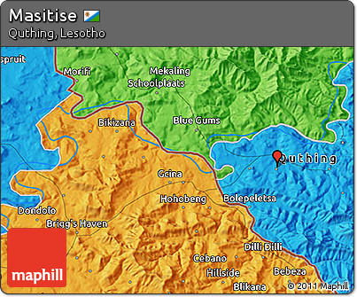 Political 3D Map of Masitise