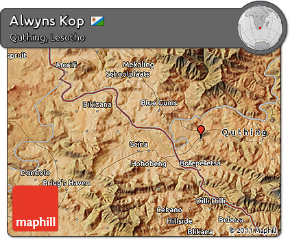 Satellite 3D Map of Alwyns Kop