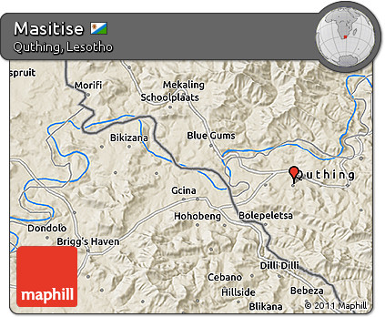 Shaded Relief 3D Map of Masitise