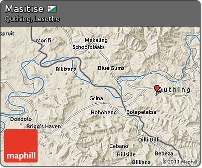 Shaded Relief 3D Map of Masitise