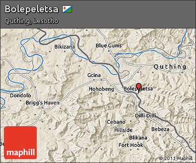 Shaded Relief 3D Map of Bolepeletsa