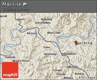 Shaded Relief 3D Map of Masitise