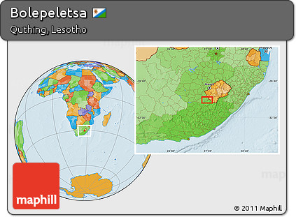 Political Location Map of Bolepeletsa
