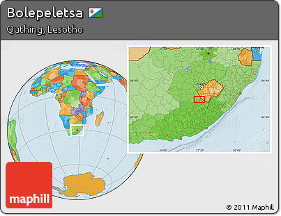 Political Location Map of Bolepeletsa