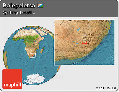 Satellite Location Map of Bolepeletsa