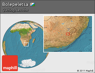 Satellite Location Map of Bolepeletsa