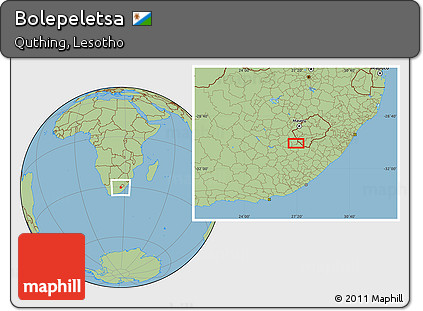 Savanna Style Location Map of Bolepeletsa