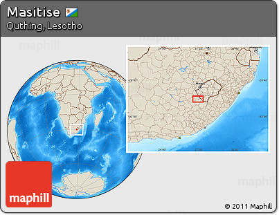 Shaded Relief Location Map of Masitise