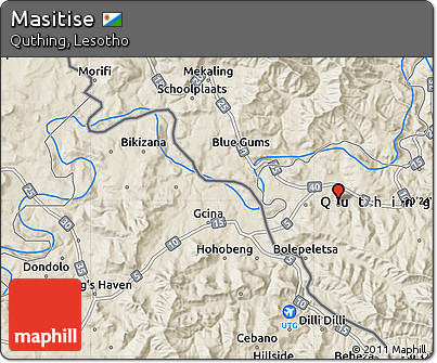 Shaded Relief Map of Masitise