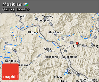 Shaded Relief Map of Masitise