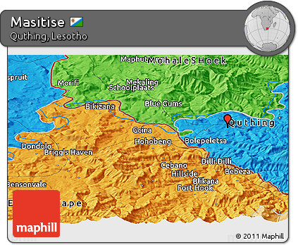 Political Panoramic Map of Masitise