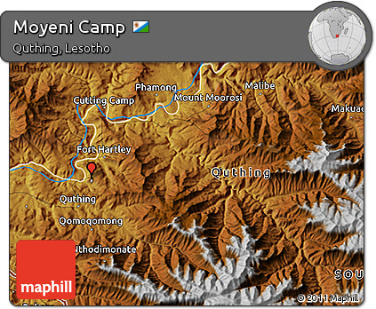 Physical 3D Map of Moyeni Camp