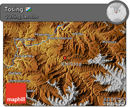 Physical 3D Map of Tosing