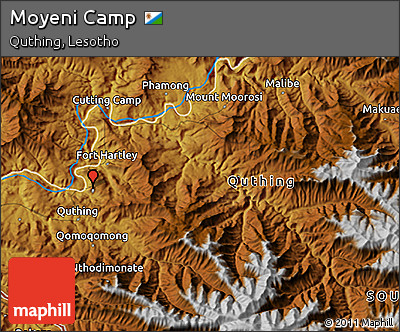 Physical 3D Map of Moyeni Camp