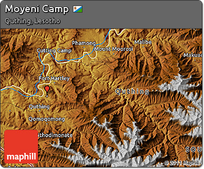 Physical 3D Map of Moyeni Camp