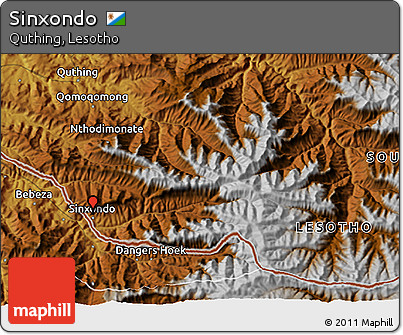 Physical 3D Map of Sinxondo