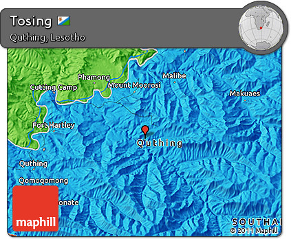 Political 3D Map of Tosing