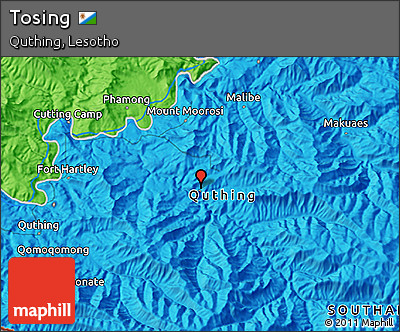 Political 3D Map of Tosing