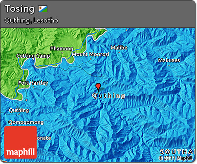 Political 3D Map of Tosing