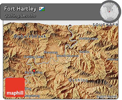 Satellite 3D Map of Fort Hartley
