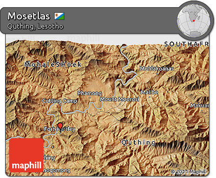Satellite 3D Map of Mosetlas
