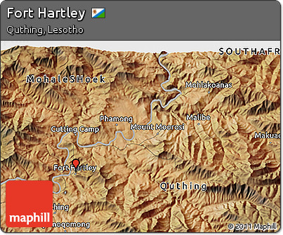 Satellite 3D Map of Fort Hartley