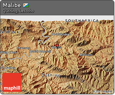Satellite 3D Map of Malibe