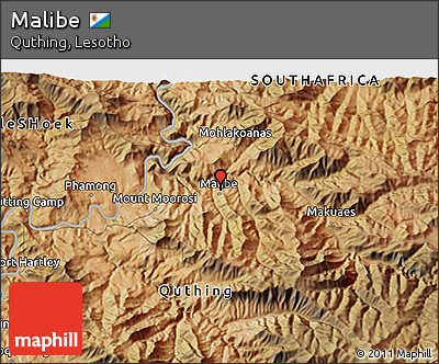 Satellite 3D Map of Malibe