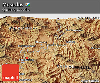 Satellite 3D Map of Mosetlas