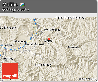 Shaded Relief 3D Map of Malibe