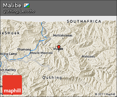 Shaded Relief 3D Map of Malibe