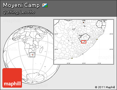 Blank Location Map of Moyeni Camp