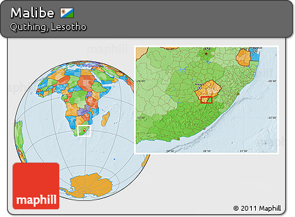 Political Location Map of Malibe