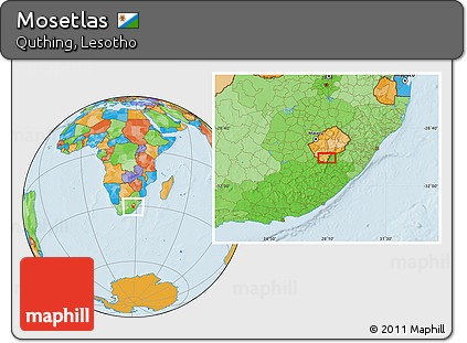 Political Location Map of Mosetlas