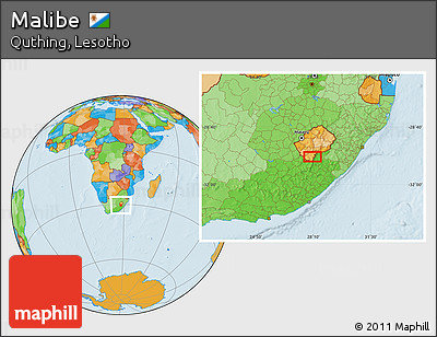 Political Location Map of Malibe